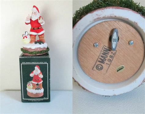 Vintage Santa Music Box 